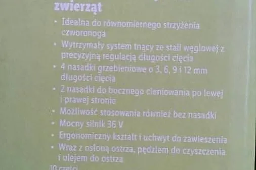ZOOFARI Maszynka do strzyzenia zwierzat, Lubelskie, Puławy