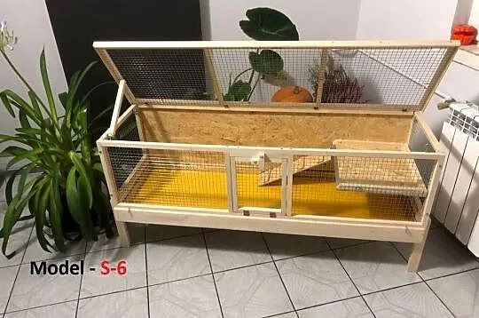Klatka drewniana zagroda dla królika świnki morskiej, królika., Śląskie, Myszków