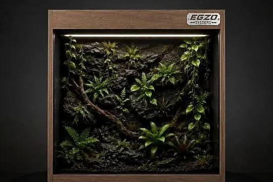 Terrarium tropikalne dla gekona orzęsionego boa cesarskiego