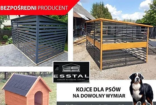 Kojec dla Psa , KOJCE dla Psów ,Klatka dla Psa  , Zadaszenie - ESSTAL-