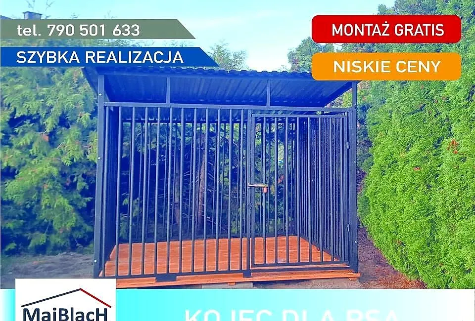 Kojec dla Psa - Montaż - Tanie Ładne Kojce - Cała Polska - Maj-Blach, Małopolskie, Nowy Sącz