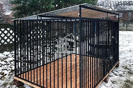 Kojec dla Psów 3x2m Drewniana podłoga - Uchwyt na miski ID601, Wielkopolskie, Chodzież