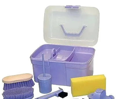 Kerbl Mini zestaw do pielęgnacji koni, 8 przyrządów, fioletowy, (sku416021), Mazowieckie, Warszawa