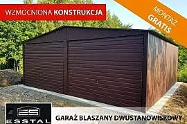 C70 GARAŻ BLASZANY Dwu-Stanowiskowy | Garaże | Wiaty | Kojce | - ESSTAL