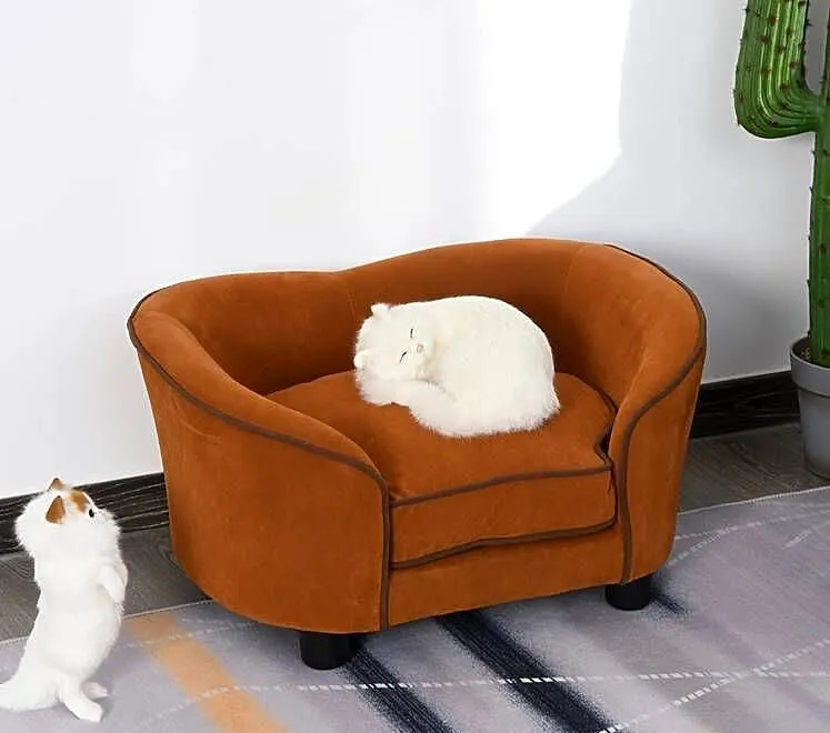Sofa dla psa lub kota legowisko mata pluszowy brązowy, Małopolskie, Brzesko