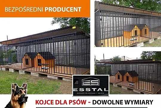 Kojec dla Psa , KOJCE dla Psów ,Dowolne Rozmiary , Dodatki - ESSTAL-