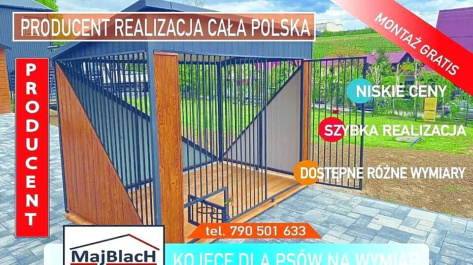 Kojec dla Psa - KOJCE DLA PSÓW - Małe / Duże / Zadzwoń - Maj-Blach, Zachodniopomorskie, Świnoujście