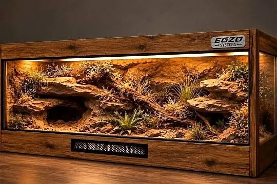 Terrarium pustynne dla agamy brodatej gekona lamparciego
