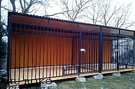 Kojec dla psów podwójny 6x2,kojce dla psów,klatka z podłogą drewnianą
