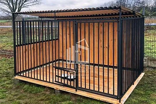 Kojec dla Psów 3x2m - Uchwyt na miski- Drewniana podłoga - ściany ID595, Małopolskie, Tarnów
