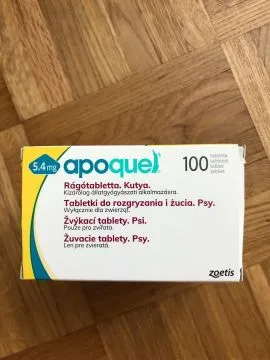 Sprzedam lek na alergię Apoquel 5,4 mg 53 tabletki data ważności 12.2025 Toruń, 