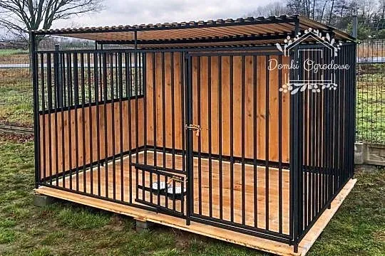 Kojec dla Psów 2,5x2m -Uchwyt na miski- Drewniana podłoga ID595, Śląskie, Dąbrowa Górnicza