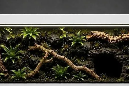 Terrarium hodowlane dla kameleona gekona orzęsionego
