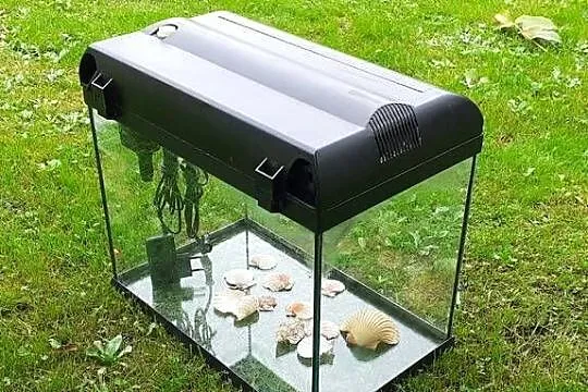Akwarium z pokrywą, filtrem, oświetleniem,  30l,Aquastar+muszelki., Kujawsko-pomorskie, Tuszkowo