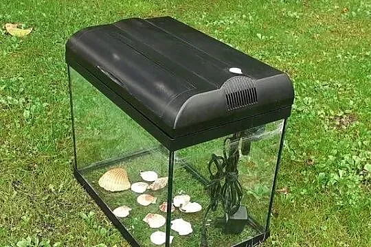 Akwarium z pokrywą, filtrem, oświetleniem,  30l,Aquastar+muszelki., Kujawsko-pomorskie, Tuszkowo
