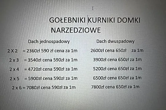 Sprzedam Kurniki Gołębniki OKAZJA!, Mazowieckie, Garwolin