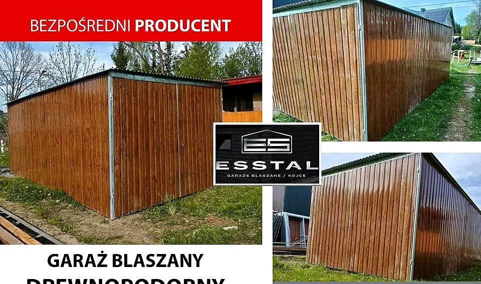 72 Garaż Blaszany - DREWNOPODOBNY- 3x5 – NISKA CENA - Blaszak - ESSTAL, Lubelskie, Krasnystaw