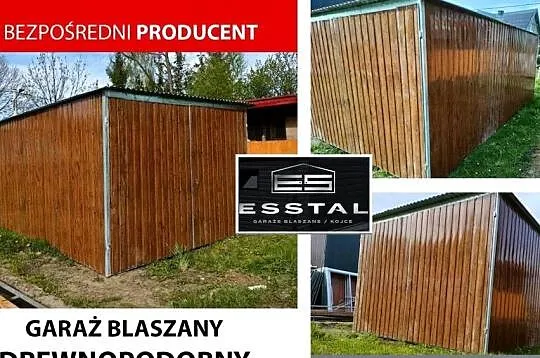 72 Garaż Blaszany - DREWNOPODOBNY- 3x5 – NISKA CENA  - Blaszak - ESSTAL, Lubelskie, Krasnystaw