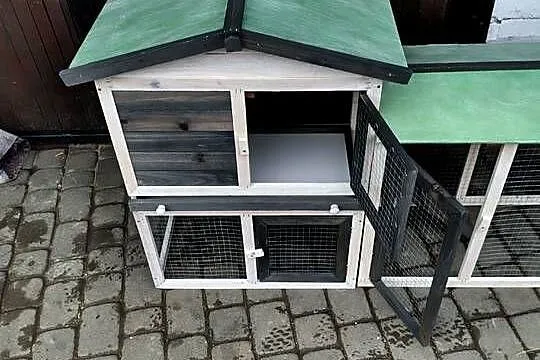 Nowa klatka z wybiegiem dla królika, Małopolskie, Brzezna