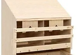 vidaXL Gniazdo dla kur, 2 przegrody, 63x40x65 cm(sku170651)
