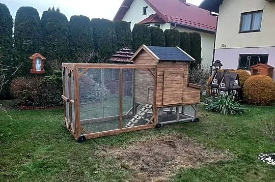Kurnik dla kur z wolierą ocieplany, Małopolskie, Jordanów