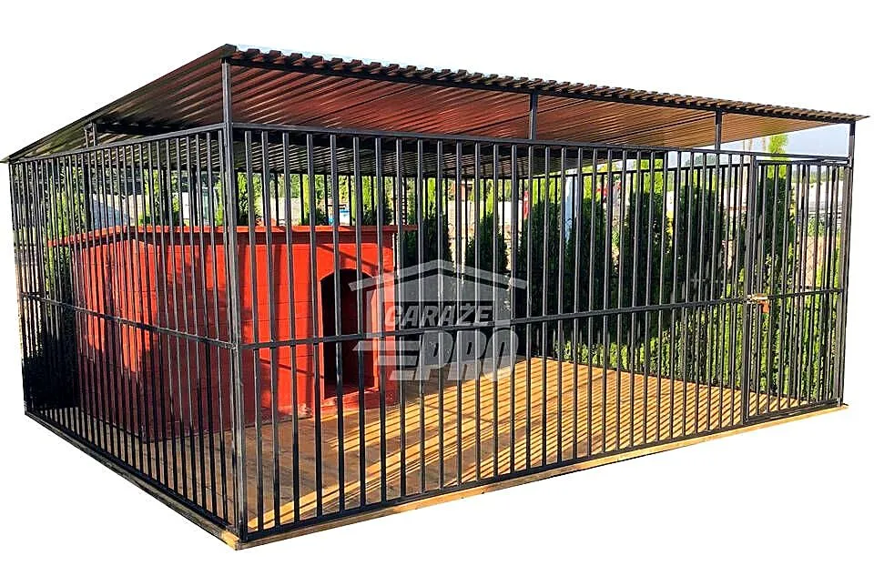 Kojec dla Psów 4x3m - Drewniana podłoga GP390, Lubelskie, Łuków