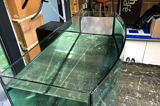 Akwarium 112 L 80 x 35 x40cm profilowane, Łódzkie, Justynów