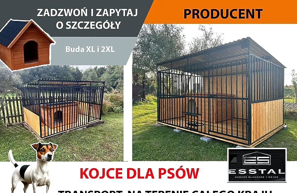 A160 Kojec dla Psa 3x2 - ściany drewniane Impregnowane | KOJCE | - ESSTAL, Mazowieckie, Radom