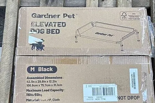 Gardner Pet Elevated Dog Bed M, 106,9 × 75,7 × 31,1 cm, Black, Dolnośląskie, Głuchów Górny