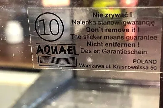 Akwarium Aquael 80 x 35 x 40 cm, Łódzkie, Justynów