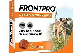 Frontpro Tabletka 1 sztuka dla psa smakowa na pchły i kleszcze 4-10 kg