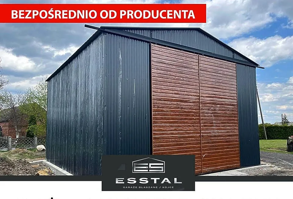 C37 GRAFITOWY Garaż Blaszany | Przesuwna Brama | Wiaty , Hale | - ESSTAL, Wielkopolskie, Konin
