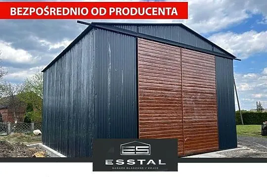 C37 GRAFITOWY Garaż Blaszany | Przesuwna Brama | Wiaty , Hale | - ESSTAL, Wielkopolskie, Konin