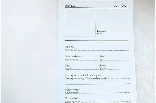 Książeczka Zdrowia Psa Cocker Spaniel rasy średniej Nowa, Lubuskie, Lubsko