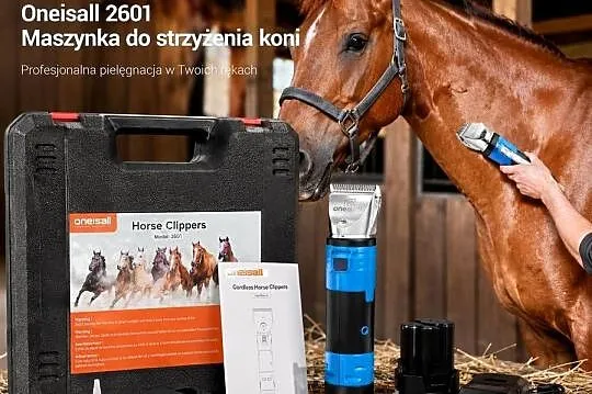 NOWA Bezprzewodowa Maszynka do Strzyżenia Koni Oneisall 2601 | 2 Akumulator