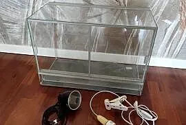 Terrarium 60/40/30 oraz lampą UV oraz lampą grzewcza