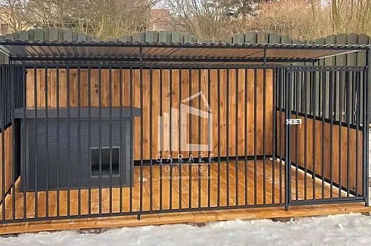 Kojec dla psów 4x2m - Drewniana podłoga - ściany zabudowane drewnem ID587, Wielkopolskie, Września