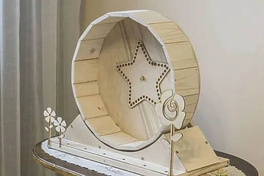 Kołowrotek dla Szynszyli Duży! 46cm Łożyskowany Ozdoby CNC, Małopolskie, Zawoja
