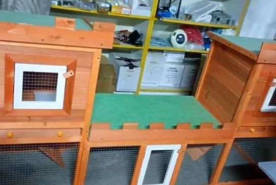 Duża klatka dla królików lub innych zwierząt, 2-poziomowa, Śląskie, Myszków