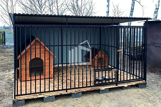Kojec dla Psów 3x3m - Drewniana podłoga ściany zabudowane blachą  ID585, Pomorskie, Malbork
