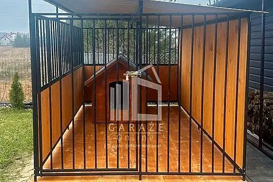 Kojec dla psów 2x3m - Drewniana podłoga - ściana zabudowana drewnem ID597, Wielkopolskie, Września