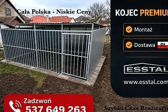 Ocynkowany Kojec dla Psa , KOJCE na Wymiar , Klatka dla Psa - ESSTAL-, Mazowieckie, Siedlce