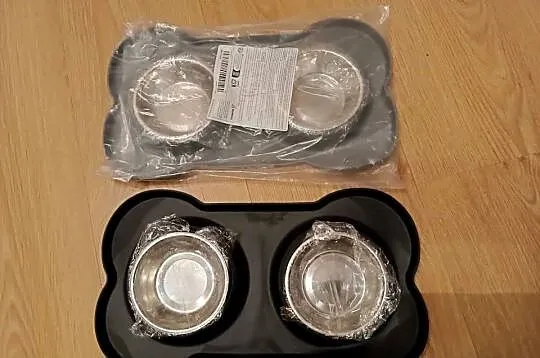 2 x podwójna miska antypoślizgowa dla psa/kota. NOWA!