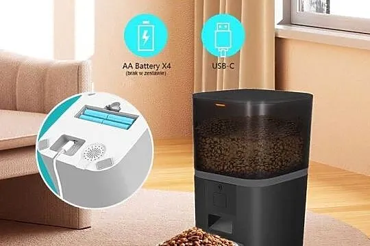 Dozownik karmy 6L WiFi – podajnik karmy dla psa/kota GWARANCJA, Łódzkie, Łódź
