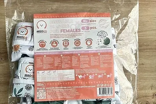 Misoko & Co wielorazowe majtki ochronne dla suki XL – 3 sztuki