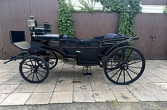 Glaslandauer Granatowy Lando Powóz Bryczka Landauer, Łódzkie, Dobroń