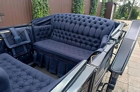 Glaslandauer Granatowy Lando Powóz Bryczka Landauer, Łódzkie, Dobroń
