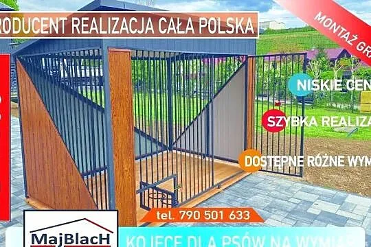 Kojec dla Psa - KOJCE DLA PSÓW - Małe / Duże / Zadzwoń  - Maj-Blach