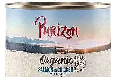 Purizon Organic Biołosoś i biokurczak z bioszpinakiem 12+2