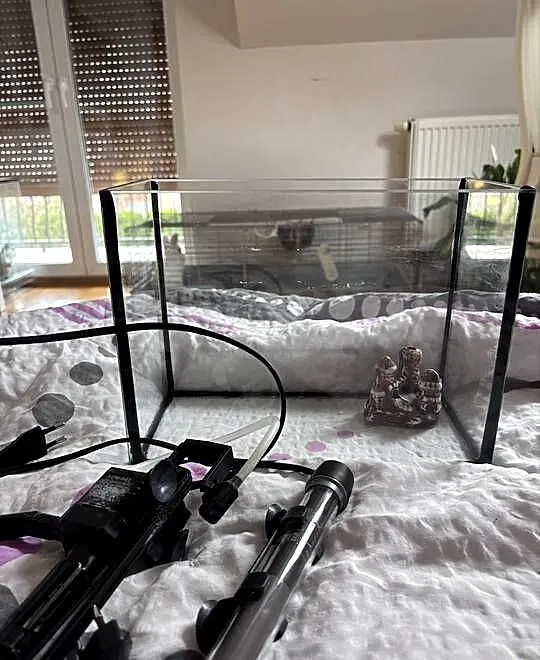 akwarium wraz z grzalka i filtrem, Wielkopolskie, Gniezno